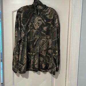 ReadHead RealTree Hardwoods Camo Turtle Neck Pocket Long Sleeve T-Shirt XL